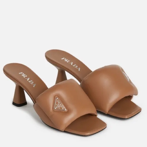 New Prada Soft 65mm nappa leather mules 37 $1,150 - Picture 1 of 9